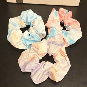 Colorful Tie-Dye Scrunchies Set